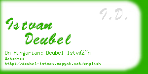 istvan deubel business card